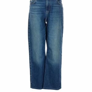 PAIGE Classic Indigo Wide Leg Jeans